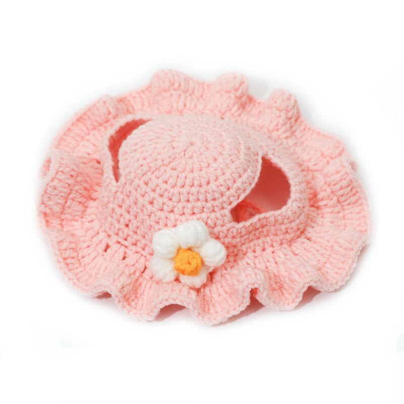 Kassi koera müts Väike aksessuaar Hooldus Palus villane lõng Lemmik käsitsi valmistatud päikesekübar Lohistav müts Kudumine Elegantne armas peakate Konna kuju