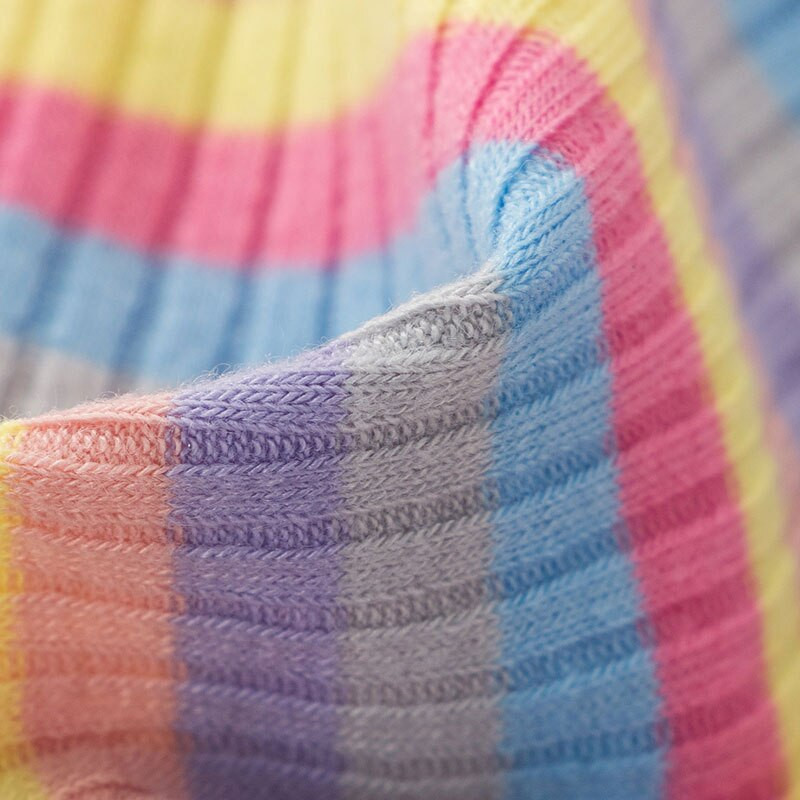 Nou costum de cățeluș Curcubeu, haine pentru câini în dungi, guler cu volane, vestă pentru câini, cămăși, primăvară, toamnă, pentru animale de companie mici, chihuahua, pulover tricotat