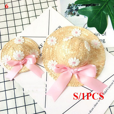 Nový čipkovaný kvetinový klobúk pre mačky a psov, letný slnečník, slamený klobúk, domáce zvieratá, šteňa, doplnky, malý klobúk pre psov, sladké sedmokrásky, klobúky pre mačky, domáce zvieratá, klobúky