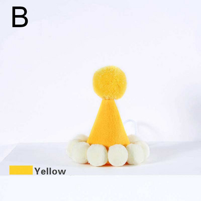 Mini roztomilá narodeninová párty klobúčik pre psa plyšová brmbolčeková sieťovaná strapcová narodeninová čiapka pre psa mačka šteňa domáce zviera párty koruna kostým príslušenstvo