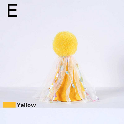 Mini roztomilá narodeninová párty klobúčik pre psa plyšová brmbolčeková sieťovaná strapcová narodeninová čiapka pre psa mačka šteňa domáce zviera párty koruna kostým príslušenstvo