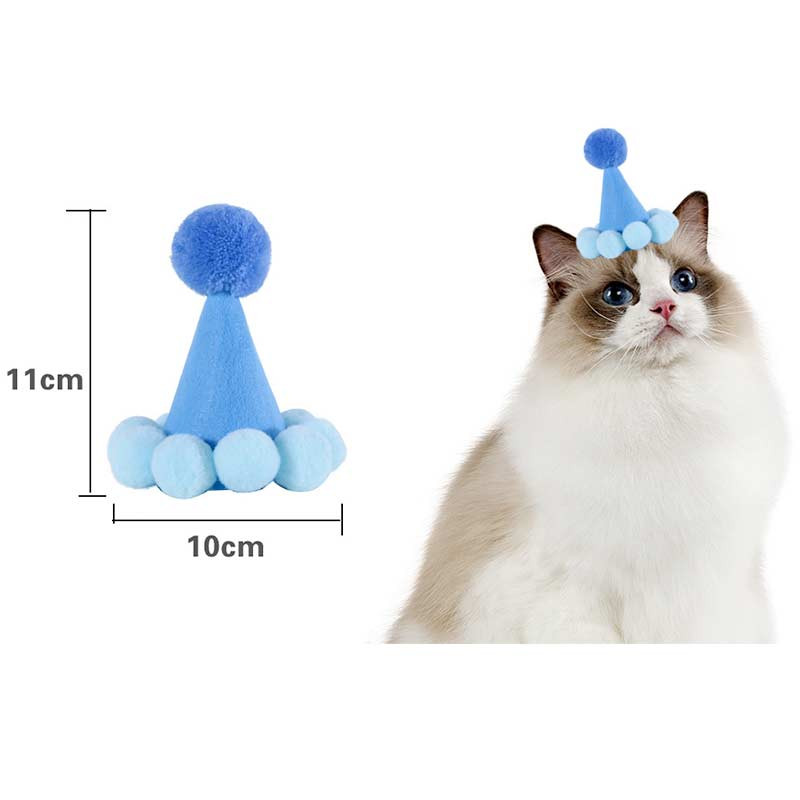 Mini roztomilá narodeninová párty klobúčik pre psa plyšová brmbolčeková sieťovaná strapcová narodeninová čiapka pre psa mačka šteňa domáce zviera párty koruna kostým príslušenstvo