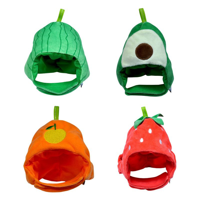 Αστείο καπέλο σκύλου για γάτα Χαριτωμένο φόρεμα σε σχήμα φρούτου Στολή για κατοικίδιο καπέλο χριστουγεννιάτικο καπέλο Cosplay Keep Warm Headwear Σκύλοι Αξεσουάρ για κουτάβι γάτα
