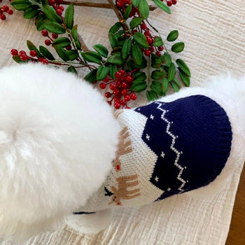 Πλεκτό πουλόβερ για κουτάβι, φθινοπωρινά και χειμερινά ρούχα για σκύλους Teddy bear Χριστουγεννιάτικο φόρεμα για κατοικίδια Ζεστό πουλόβερ Προμήθειες για κατοικίδια