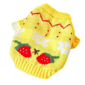 Väikese koera kassi kampsun kapuuts, maasika disainiga lemmiklooma kutsika džemprid talvesoojad riided rõivad