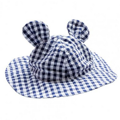 Fisherman Hat Plaid Printing Dekoratiivne polüester laia äärega päikesekaitsemüts lemmikloomade koerte tarvikutele Suministros para perros