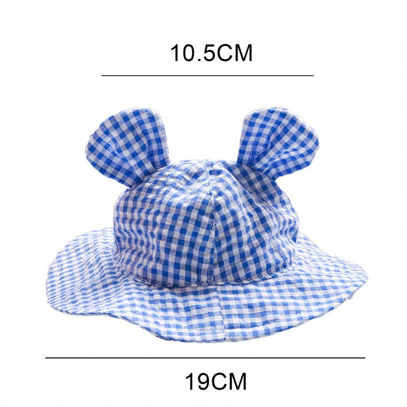 Fisherman Hat Plaid Printing Dekoratiivne polüester laia äärega päikesekaitsemüts lemmikloomade koerte tarvikutele Suministros para perros