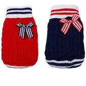 Merepunased koerariided Kutsikate kampsunid väikestele koertele Lemmiklooma kootud Pullover Riietus kampsunile Chihuahua kudumid Kampsun Koer #XXS