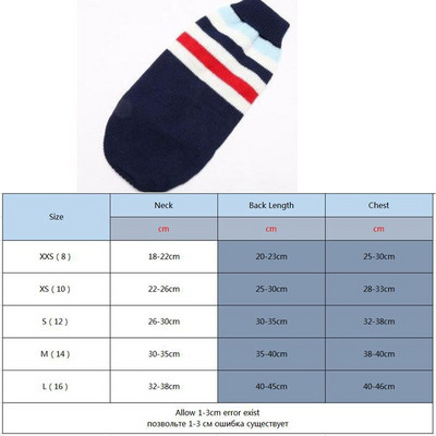 Merepunased koerariided Kutsikate kampsunid väikestele koertele Lemmiklooma kootud Pullover Riietus kampsunile Chihuahua kudumid Kampsun Koer #XXS