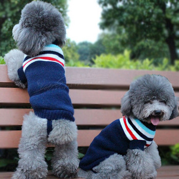Дрехи за пуловер за кучета за малки кучета Дизайнерски дрехи за кучета Пуловер за котки Дрехи за френски булдог Дрехи за малки кучета Зимен костюм за кучета