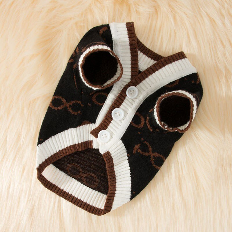 Zimné oblečenie pre psov, výšivka pre domáce zvieratá, farebne blokujúce spodné tričko, šteňa, obojnohý sveter, teplý plyšový sveter, mäkké potreby pre domáce zvieratá