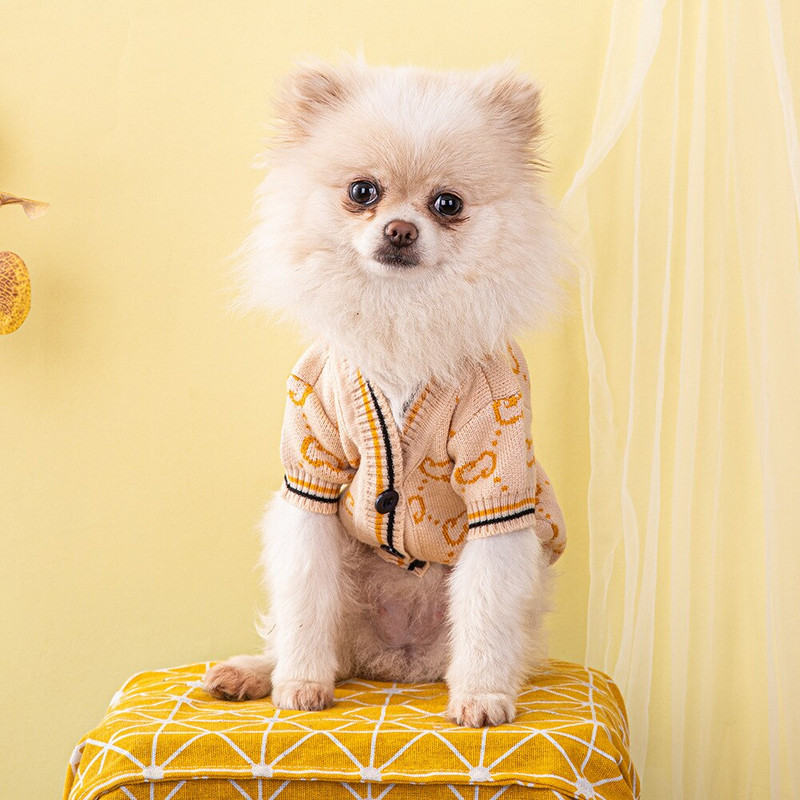 Dizainerio šunų drabužiai Žieminiai GC Prabangūs šunų megztiniai mažam šuniui Čihuahua Prancūzų buldogo šuniuko naminiai daiktai Xs-XXL