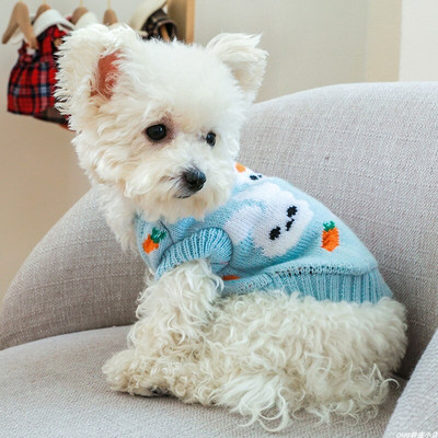 2021 m. Nauji naminių gyvūnėlių meškiuko drabužiai katės ir meškiuko šilti megztiniai šuniukai megzti megztiniai minkšti naminiai drabužiai dviem kojoms