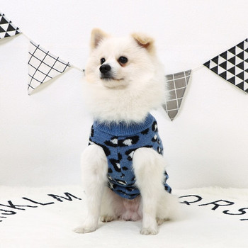 Ζεστή φορεσιά Πλεκτή πλεξούδα ζιβάγκο πουλόβερ Πλεκτά εξωτερικά ρούχα για σκύλους κατοικίδιων ζώων Ρούχα για σκύλους και γάτες
