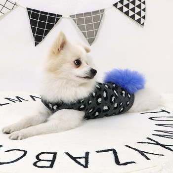 Ζεστή φορεσιά Πλεκτή πλεξούδα ζιβάγκο πουλόβερ Πλεκτά εξωτερικά ρούχα για σκύλους κατοικίδιων ζώων Ρούχα για σκύλους και γάτες
