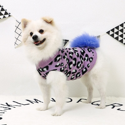 Ζεστή φορεσιά Πλεκτή πλεξούδα ζιβάγκο πουλόβερ Πλεκτά εξωτερικά ρούχα για σκύλους κατοικίδιων ζώων Ρούχα για σκύλους και γάτες