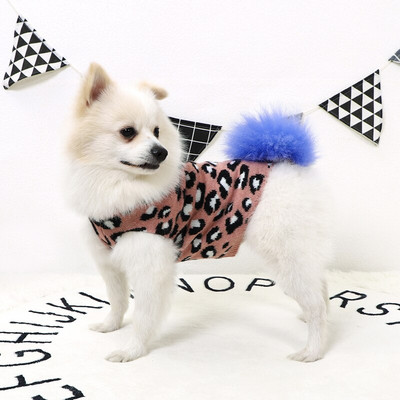 Ζεστή φορεσιά Πλεκτή πλεξούδα ζιβάγκο πουλόβερ Πλεκτά εξωτερικά ρούχα για σκύλους κατοικίδιων ζώων Ρούχα για σκύλους και γάτες