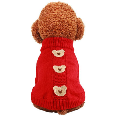 Lovely Pet Dogs Χειμερινά Ρούχα Πλεκτά Ροζ Χρώμα Πουλόβερ για γάτες Απαλή Μπάλα Διακοσμητικά Μασίφ Xs Xl Princess Girl Dog Hoodies