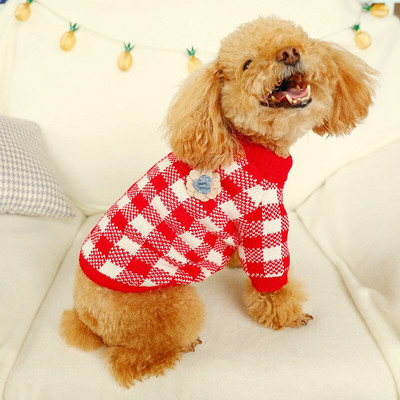 Lovely Pet Dogs Χειμερινά Ρούχα Πλεκτά Ροζ Χρώμα Πουλόβερ για γάτες Απαλή Μπάλα Διακοσμητικά Μασίφ Xs Xl Princess Girl Dog Hoodies