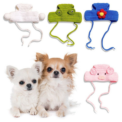 Moda Anxiety Relief Pălărie tricotată de iarnă Huse pentru urechi pentru animale de companie Manșe tricotate pentru câini Căciuli pentru urechi calde Cățeluș cald