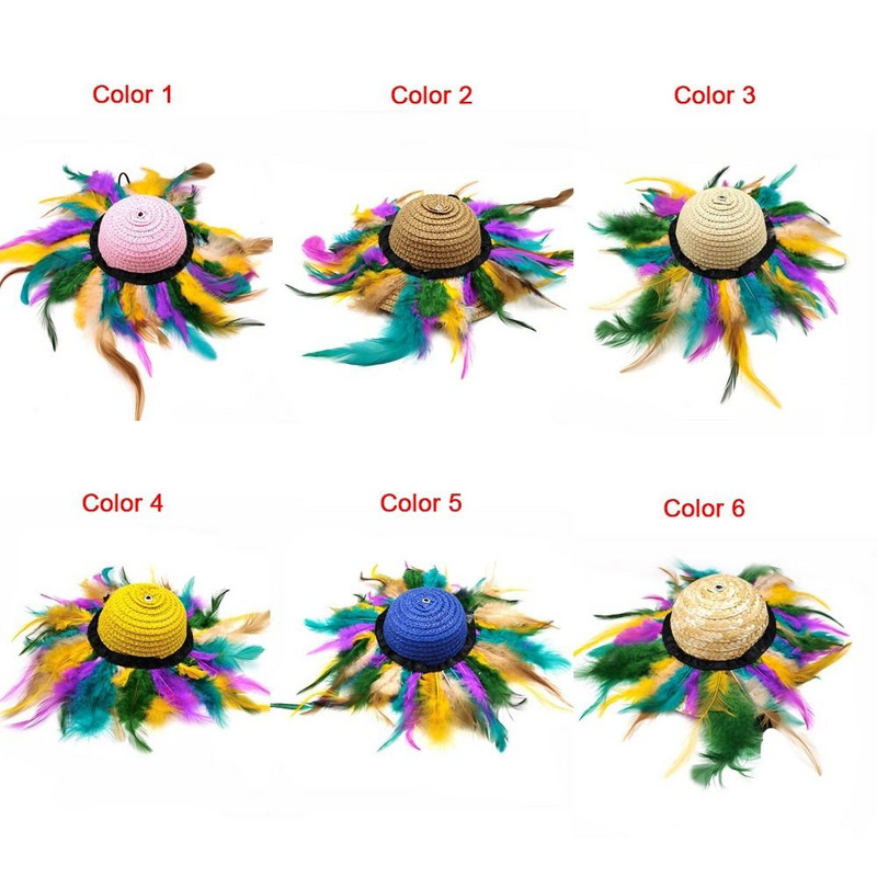 Retro štene, mačka, šešir za sunčanje, havajski stil, kućni ljubimac, sombrero, potrepštine za kućne ljubimce, kapa za pse, kapa za kosplej, šešir za kućne ljubimce, mačja kapa, slamnati šešir