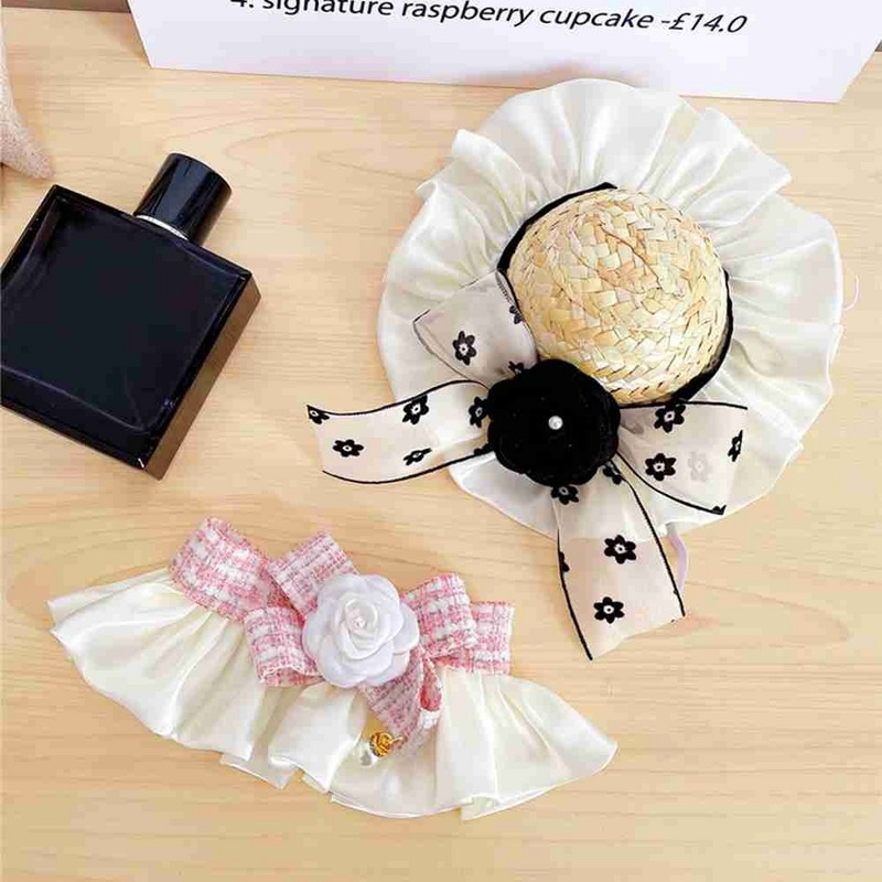 Accesorii de modă pentru animale de companie Articole pentru cap pentru animale de companie Accesorii pentru pisici Panglică pentru animale de companie Pălărie de paie Căciulă de câine Căciulă de soare pentru câine Recuzită Pălărie