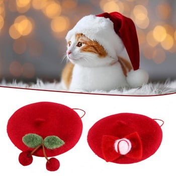 Pet Beret Εντυπωσιακό καπέλο σκύλου Pet Dog Cat Bowknot Καπέλο γάτας Pet Beret Εντυπωσιακό καπέλο σκύλου Pet Dog Cat Bowknot Καπέλο