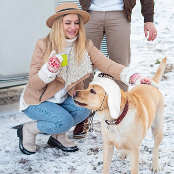 Модна корекция на шнур Зимна кучешка топла шапка Шапки за домашни любимци Шапка за домашни любимци Кучешки ушанки