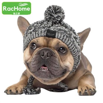 Μικρά μεσαία σκυλιά πλεκτό καπέλο χειμωνιάτικο κατοικίδιο γάτα σκύλος πλεκτό καπέλο καπέλο πλέξιμο αξεσουάρ σκύλου Μπουλντόγκ Χριστουγεννιάτικα ζεστά μαλακά καπέλα για κατοικίδια