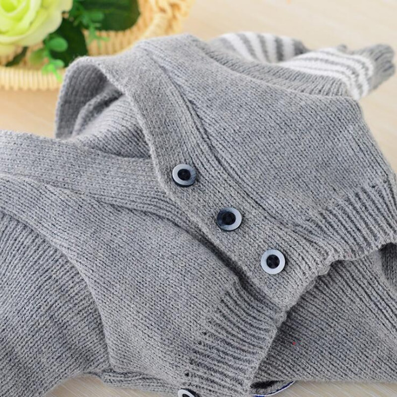 Pruhovaný kardigan pre psov, kabát s gombíkom, jeseň/zima, psy, tričko s pálkou, oblečenie v britskom štýle, pletené oblečenie pre mačky, čivavy