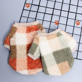 Zimné oblečenie pre domáce zvieratá, mačky, psy, mikiny, teplá bunda pre malé a stredné psy, francúzsky buldoček, čivava, šteňa, kockovaný kostým, zimný kabát