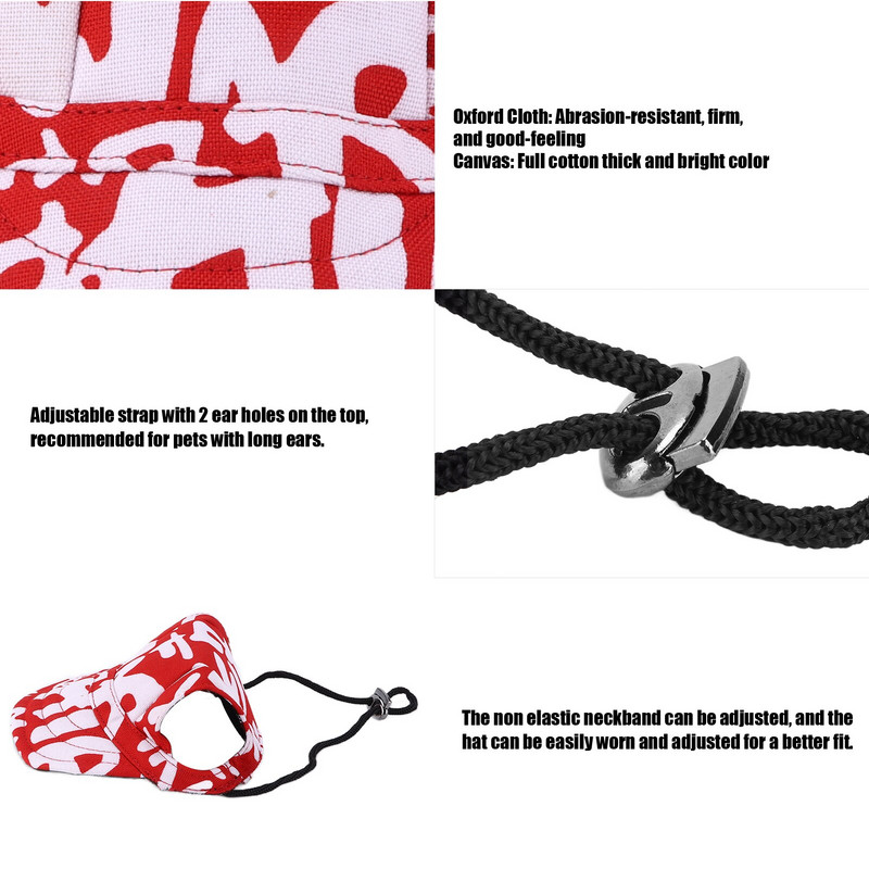 Koerte pesapallimüts Dog Sport päikesekaitsekreem, reguleeritav ja vastupidav kutsikale väikestele koertele