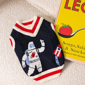 Spaceman Vest Koera riided Sügis- ja Talvine Kutsika Soe Kampsun Lemmikkaru Kahe jalaga Pehme Jumper Lemmikloomatarbed