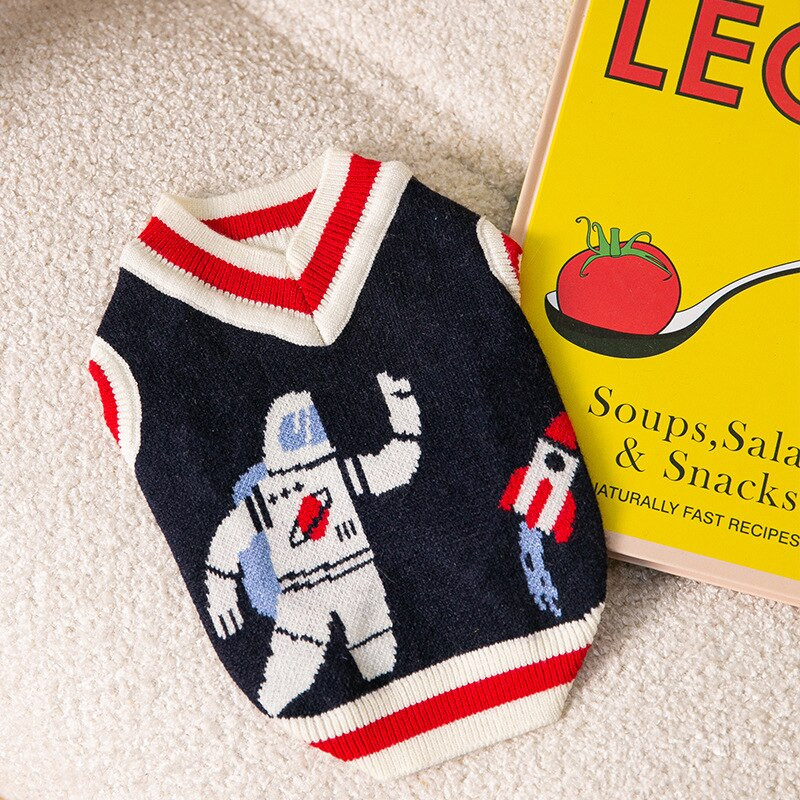 Spaceman Vest Koera riided Sügis- ja Talvine Kutsika Soe Kampsun Lemmikkaru Kahe jalaga Pehme Jumper Lemmikloomatarbed