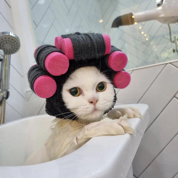 Κομψό για κατοικίδια Κομψό Χειροποίητο Υπέροχο αστείο καπέλο Κουτάβι Καπάκι για γάτα Αξεσουάρ για γάτες Καπέλα για κουτάβι Καπέλα κεφαλής για γάτα