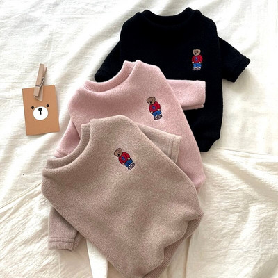 Väikese koera talveriided Ühevärvilised koerariided Teddy kampsun Soe kampsun kui karu Multifilmi riided Lemmiklooma pullover