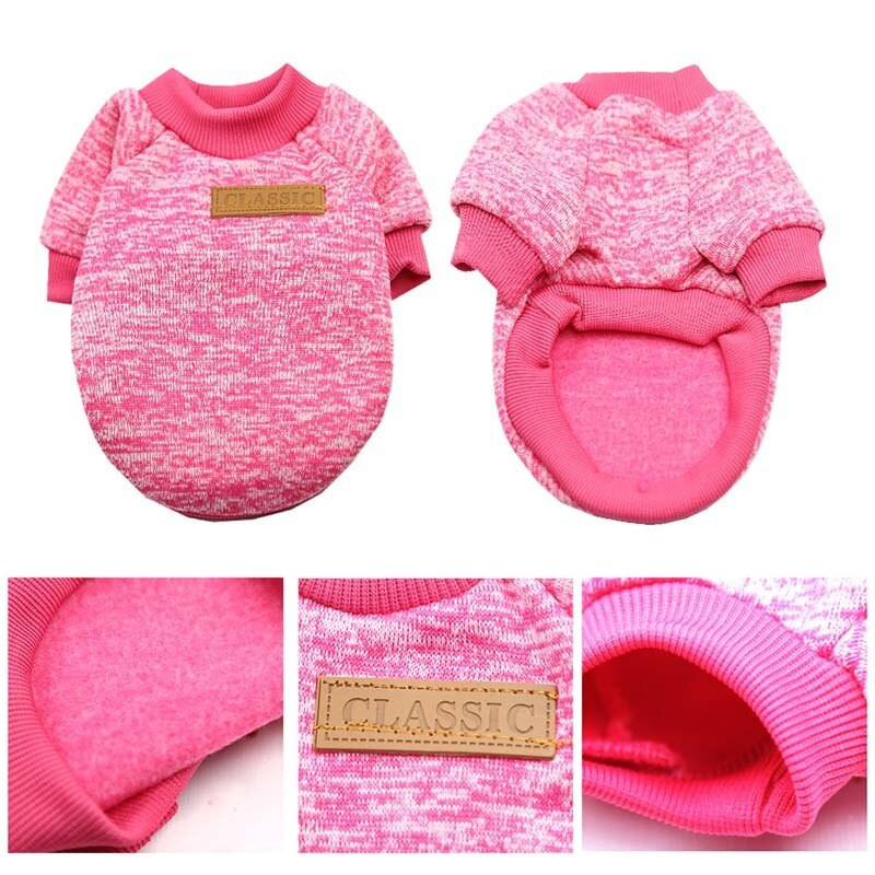 Pulovere clasice pentru câini pentru câini de talie mică, haine pentru câini teckel, iarnă caldă, buldog francez, cățeluș, chihuahua, pisică, îmbrăcăminte pentru animale de companie