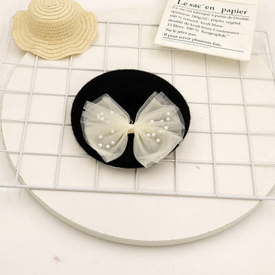 Baretid Mütsid Velvet Koerad Lemmikloom kikilipsu jaoks Mütsid Koerte Aksessuaarid Prantsuse buldog armas sügis talv valge must tüdruk poiss kaelarihm Perro