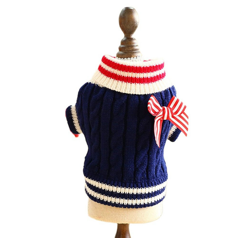 Väikese koera kassi silmkoeline kampsun kaarja disainiga kutsika kapuutsiga, soojad talveriided, rõivad