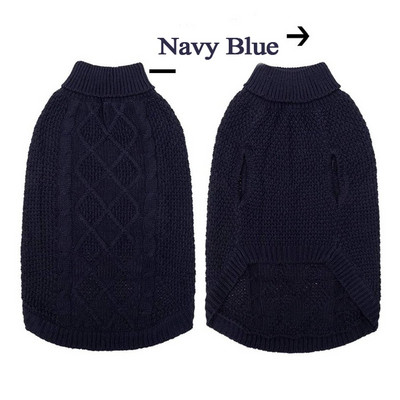 Klasikinis megztas šunų megztinis žieminis storas katės megztinis paltas naminiams gyvūnėliams megzti drabužiai šaltu oru Apranga mažiems vidutinio dydžio šunims