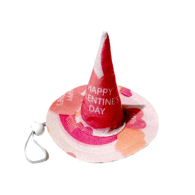 Lemmiklooma kutsika peakatte kangast Ystävänpäivä peokostüüm Lemmiklooma koera müts Reguleeritav trükitud mütsi müts fotorekvisiit kassilindude mao koerale