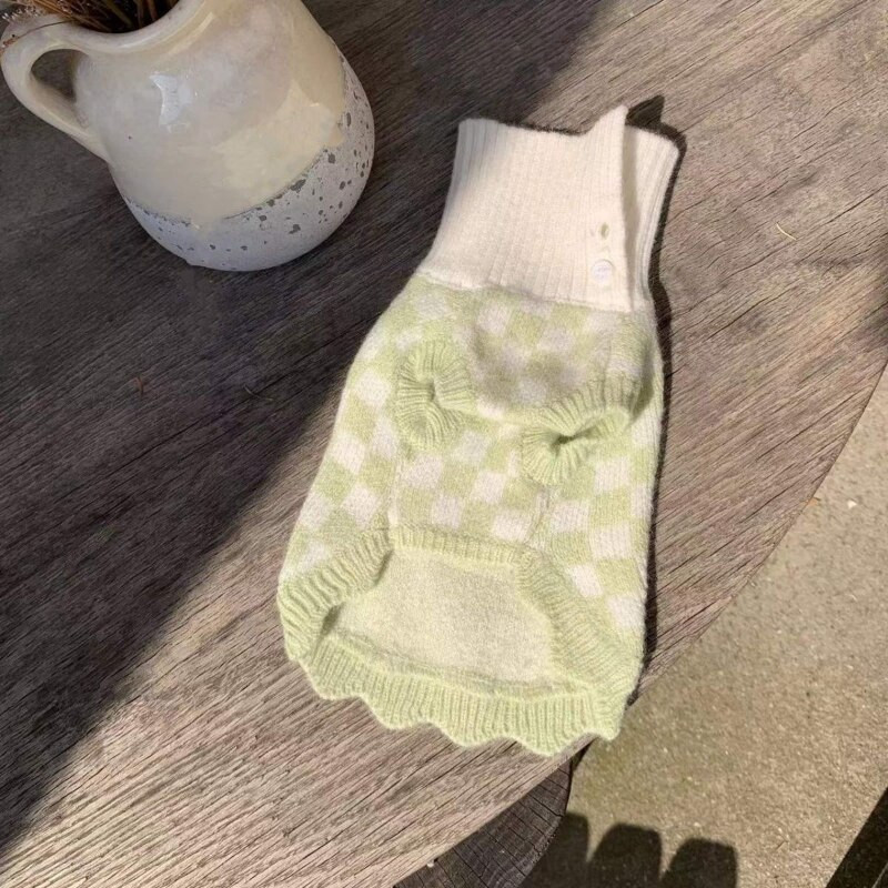 Sladký kockovaný sveter pre psov, oblečenie pre domáce zvieratá, bavlnené teplé oblečenie pre psov, mačky, klopa, roztomilý, jeseň/zima, modrá, móda pre dievčatá a chlapcov, Yorkshire