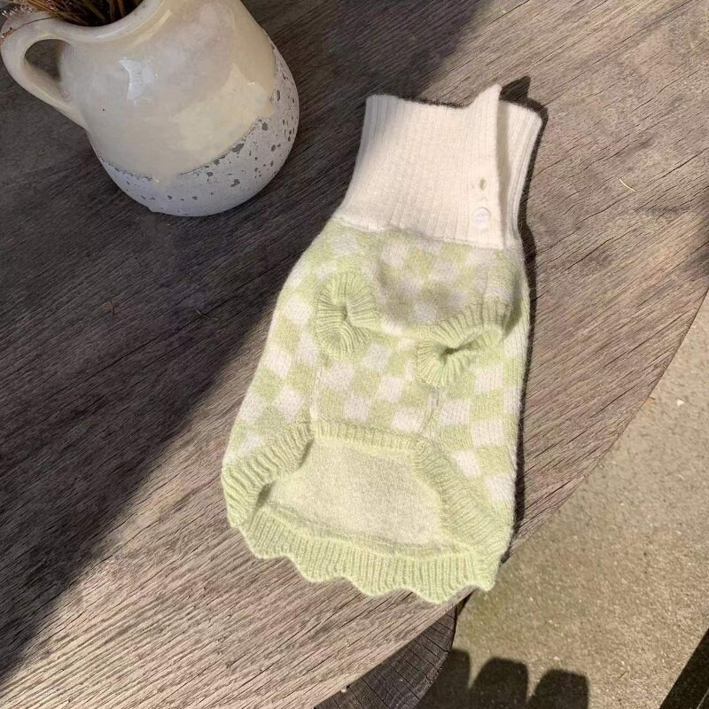 Sladký kockovaný sveter pre psov, oblečenie pre domáce zvieratá, bavlnené teplé oblečenie pre psov, mačky, klopa, roztomilý, jeseň/zima, modrá, móda pre dievčatá a chlapcov, Yorkshire