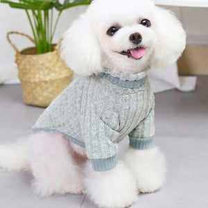Prázdne oblečenie pre domáce zvieratá, jeseň/zima, dlhý rukáv, teplý sveter na zips pre malého a stredného psa, bišóna, čivavu, šteňa, sveter