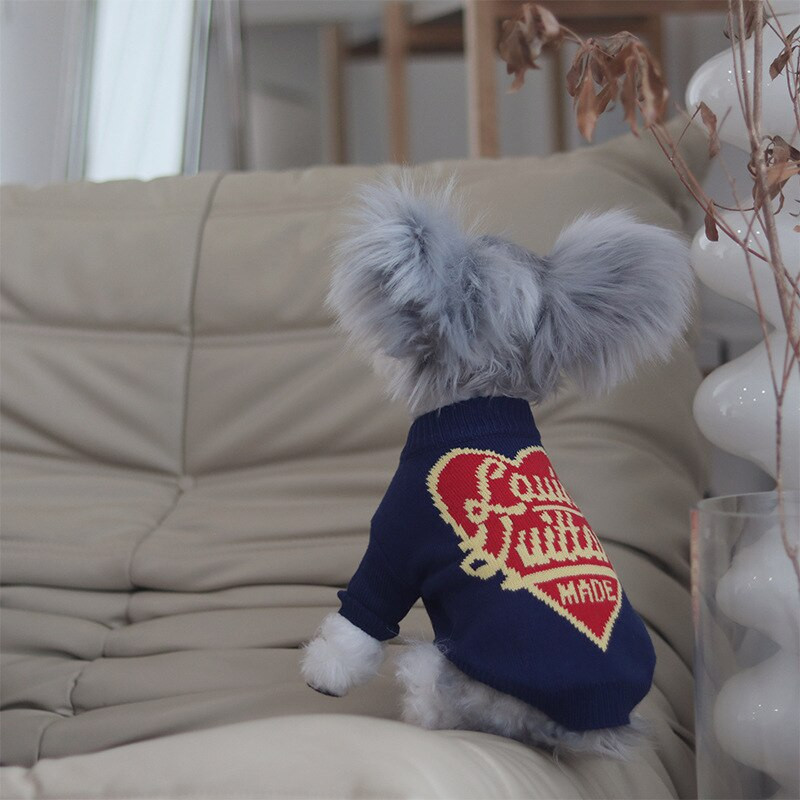 Χειμερινά ζεστά ρούχα για σκύλους Πουλόβερ Schnauzer Γαλλικά μπουλντόγκ σκυλιά Γάτα πουλόβερ μόδας για κατοικίδια Προμήθειες για κατοικίδια Πολυτελή ρούχα για σκύλους