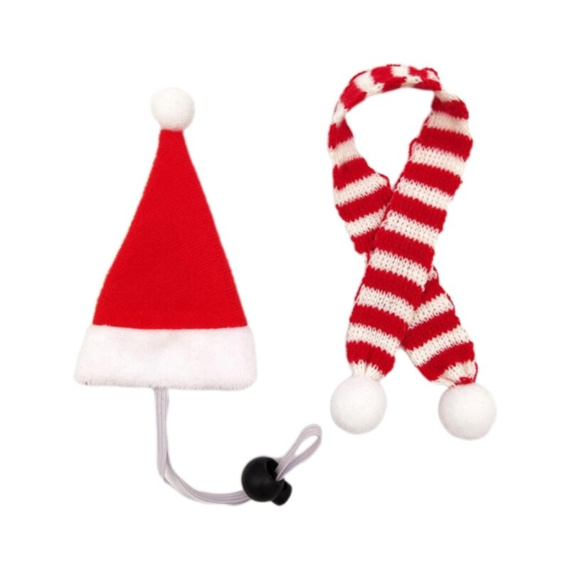 Vianočná klobúk pre psa, šatka, Santa Claus, podbradníky, šatka, zimný roztomilý cosplay kostým