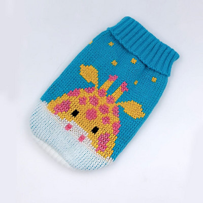 2021 m. žiemos animacinių filmų drabužiai šunims Šilti kalėdinio stiliaus megztiniai mažiems šunims Naminių gyvūnėlių drabužiai Paltai Mezgimas Nerto audinio gobtuvas