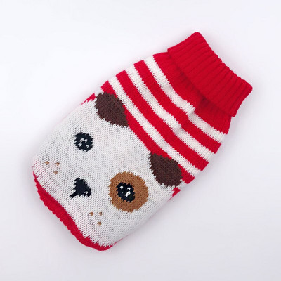 2021 m. žiemos animacinių filmų drabužiai šunims Šilti kalėdinio stiliaus megztiniai mažiems šunims Naminių gyvūnėlių drabužiai Paltai Mezgimas Nerto audinio gobtuvas