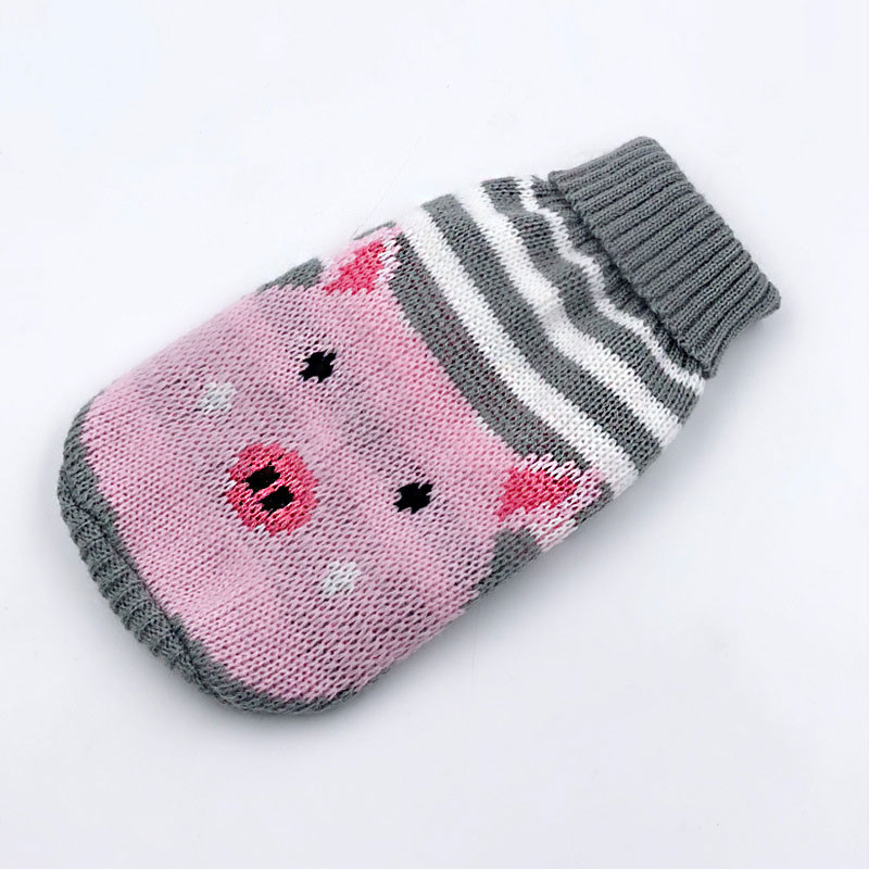 2021 m. žiemos animacinių filmų drabužiai šunims Šilti kalėdinio stiliaus megztiniai mažiems šunims Naminių gyvūnėlių drabužiai Paltai Mezgimas Nerto audinio gobtuvas