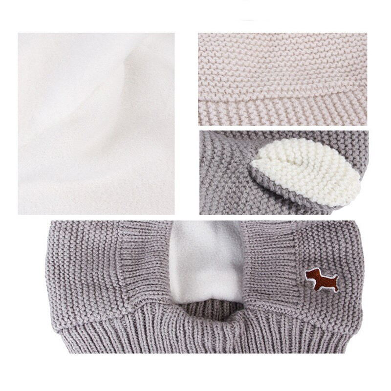 Šunų ausinės Apsauga nuo triukšmo Naminių gyvūnėlių ausų užvalkalai Megzta kepurė, nerimą mažinanti Žiemos šilta ausinė vidutinio dydžio šunims Nauja
